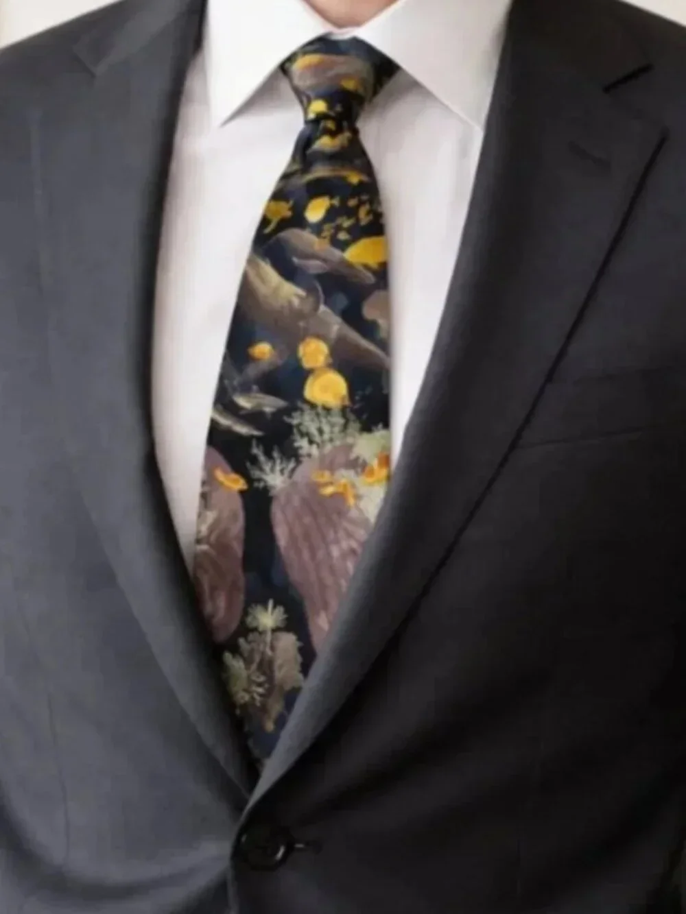 Vintage Silk Tie - Endangered Species of the Sea